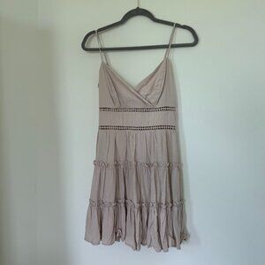 TRIXXI Mini Summer Beige Dress (Size S)
